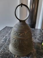 Antieke Bronzen Bel met Opschrift, Ophalen of Verzenden, Brons