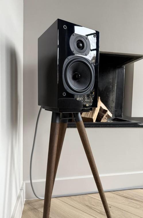Quad 12L Luidspreker (Gloss Piano black), Audio, Tv en Foto, Luidsprekers, Gebruikt, Front, Rear of Stereo speakers, 120 watt of meer