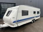 Hobby 650 UFF Excelsior Voortent Leer Tandemasser!, Caravans en Kamperen, Omvormbare zithoek, Rondzit, Hobby, Bedrijf