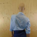 Vintage blauwe blouse geborduurde giraffe maat S / M | 0969, Zo goed als nieuw, Vintage, Maat 36 (S), Verzenden