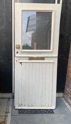 Voordeur 2 delen Boerendeur 211,5 x 87,5 Hardhout deelbaar, Ophalen, Gebruikt, 80 tot 100 cm, Buitendeur