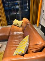 Leolux Azzuro 3,5-zits bank Ceras leer cognac, Ophalen, Zo goed als nieuw, Rechte bank, 200 tot 250 cm