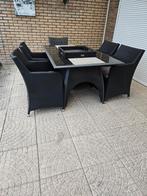 Luxe Bois le duc Tuinset met 4 stoelen, Tuin en Terras, Tuinsets en Loungesets, 6 zitplaatsen, Ophalen of Verzenden, Zo goed als nieuw