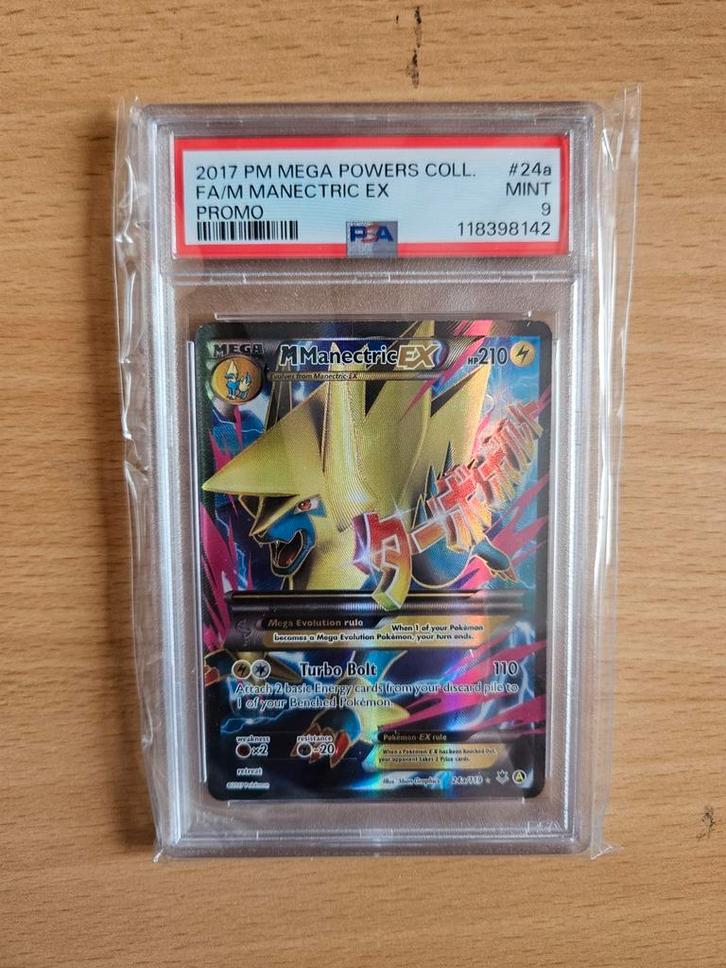 Pokémon XY Mega Manectric 24a PSA 9, Hobby en Vrije tijd, Verzamelkaartspellen | Pokémon, Nieuw, Ophalen of Verzenden