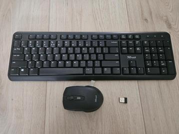 Trust draadloos toetsenbord + muis beschikbaar voor biedingen