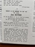 Koyen Koijen 1916 Alphen en Riel 1972 Turnhout, Ophalen of Verzenden, Bidprentje