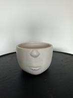 Bloempotje met gezicht - 10 cm, Porselein of Keramiek, Schaal, Rond, Nieuw