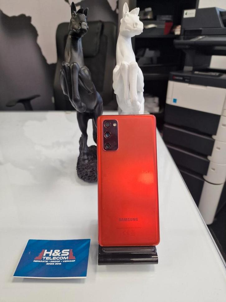 Samsung S20Fe 128 GB rood 2 jaar garantie alles orgineel, Telecommunicatie, Mobiele telefoons | Overige merken, Zo goed als nieuw