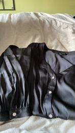 MS zwart maat 42 viscose blouse, Verzenden, Zo goed als nieuw, Maat 42/44 (L), Zwart