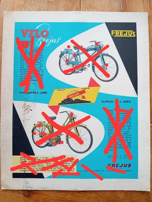 Velo Frejus velofrejus hulpmotor Italiaanse reklame prent, Fietsen en Brommers, Brommeronderdelen | Oldtimers, Gebruikt, Overige merken