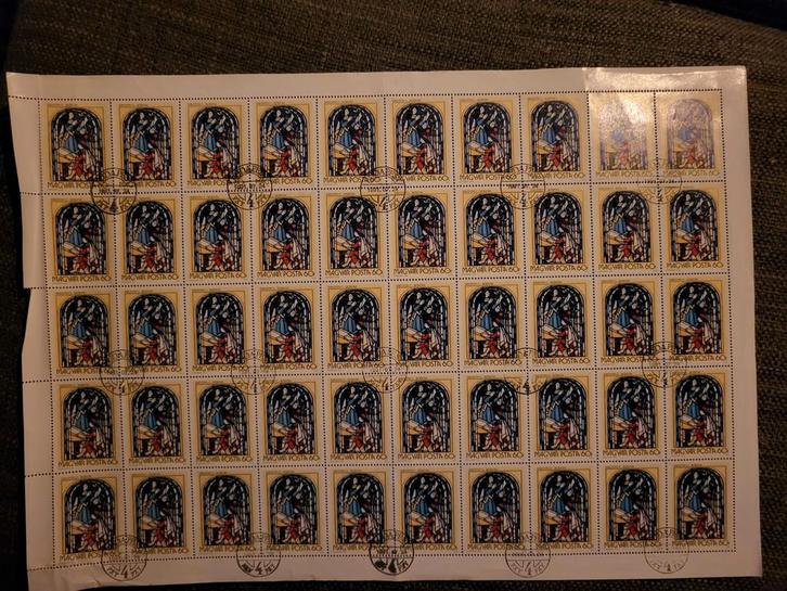 Hongaarse postzegels - Glas-in-loodramen, Postzegels en Munten, Postzegels | Europa | Hongarije, Postfris, Ophalen of Verzenden