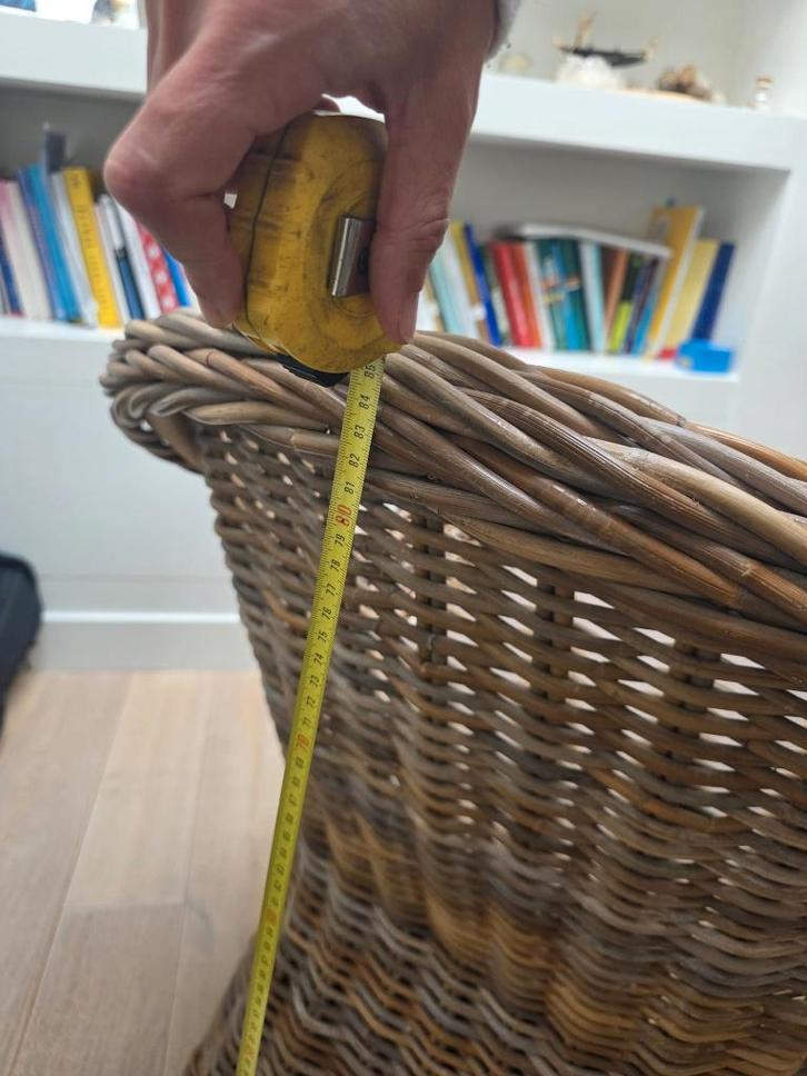 Set van 4 tuinstoelen met kussens  Rotan Natuurlijk, Huis en Inrichting, Stoelen, Nieuw, Vier, Hout, Bruin, Ophalen