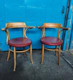 Twee vintage barstoelen/ cafe stoelen, Ophalen, Gebruikt, Twee, Hout