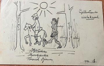 geillustreerde briefkaart 1911 Ned. Indië houtbouw Java beschikbaar voor biedingen