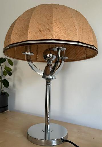 Vintage 1970 chroom design tafellamp grote space-age lamp beschikbaar voor biedingen