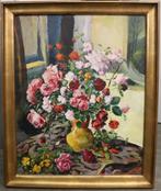 Adrien DUPAGNE, bloemen op tafel, Ophalen of Verzenden