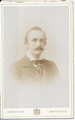 Foto - Fotograaf: A. Greiner Portret van een onbekende Man, Gebruikt, Foto, Ophalen of Verzenden, Voor 1940