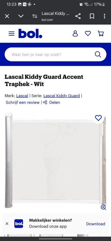 Lascal Kiddy Guard Accent Traphek - Wit  Merk: Lascal      beschikbaar voor biedingen