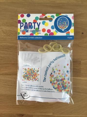 Zakje confetti ballonnen - 6 st | verjaardag - kinderfeestje beschikbaar voor biedingen