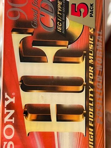 5 origineel verpakte cassettebandjes Sony beschikbaar voor biedingen