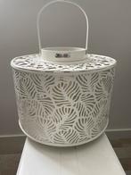 Rivièra Maison lantaarn kleur wit doorsnee 32 hoogte 27 cm, Huis en Inrichting, Ophalen, 25 tot 50 cm, Wit, Zo goed als nieuw