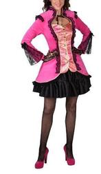 Leuke roze/zwarte CARNAVALS/Burlesqu/CIRCUS DIRECTEUR jas, Ophalen, Carnaval, Nieuw, Kleding