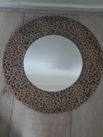 Ronde spiegel met luipaardprint, Ophalen, Minder dan 50 cm, Rond, Zo goed als nieuw