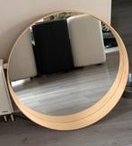 Ronde spiegel met houten rand - 80 cm, Huis en Inrichting, Woonaccessoires | Spiegels, Ophalen, Rond, Nieuw, 75 tot 100 cm