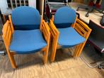 Vintage vergaderstoelen blauw merk Brune, Vijf, Zes of meer stoelen, Blauw, Gebruikt, Vintage