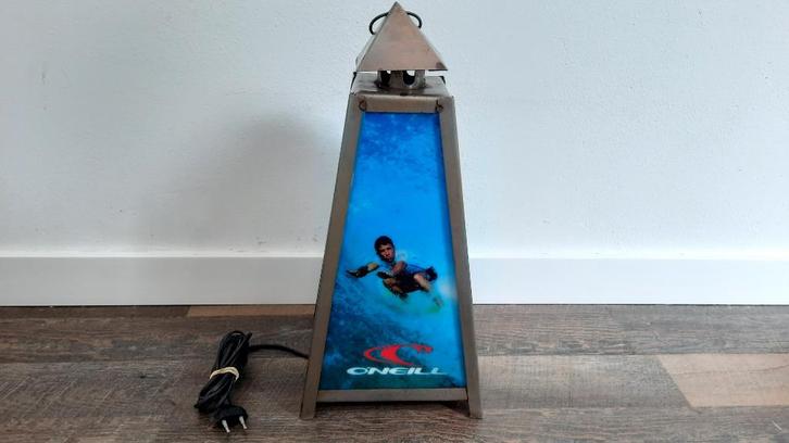 Vintage O'neill Surf Reclame Display Lamp 1980' / 1990', Verzamelen, Merken en Reclamevoorwerpen, Gebruikt, Lichtbak of (neon) lamp