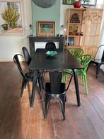 Zwarte Eettafel 160x90, Huis en Inrichting, Tafels | Eettafels, Gebruikt, 150 tot 200 cm, Vier personen, Rechthoekig