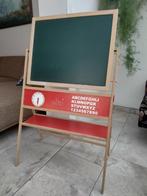 ELKA staand schoolbord 2-zijdig krijtbord met klok+letters, Ontdekken, Gebruikt, Ophalen