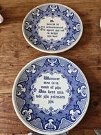 4 delftsblauwe hangborden, Antiek en Kunst, Antiek | Wandborden en Tegels, Ophalen of Verzenden