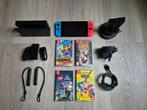 Nintendo Switch met veel spellen, alle accessoires + extra!, Spelcomputers en Games, Gebruikt, Met 2 controllers, Ophalen of Verzenden