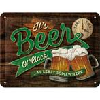Its beer o clock somewhere bier relief metalen reclamebord, Info@deconoord.nl, Verzenden, Deco Noord, Nieuw