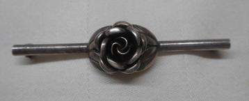 Zilveren vintage Teka broche roos nr.354 beschikbaar voor biedingen