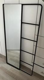 Spiegel zwart met ladder, Huis en Inrichting, Ophalen, 100 tot 150 cm, Zo goed als nieuw, Rechthoekig