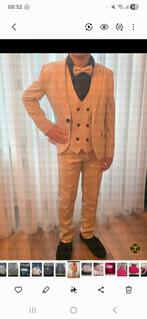 Jongens pak (4 delig) maat 128, Ophalen of Verzenden, Zo goed als nieuw, Maat 128