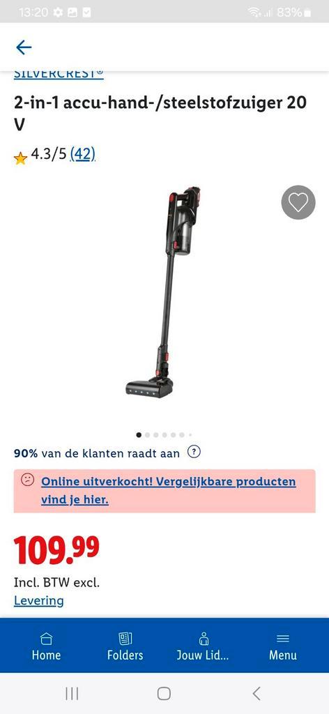 SILVERCREST
2-in-1 accu-hand-/steelstofzuiger 20 V, Witgoed en Apparatuur, Stofzuigers, Zo goed als nieuw, Stofzuiger, Minder dan 1200 watt