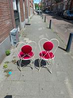 smeedijzeren stoeltjes, groot en klein, Tuin en Terras, Tuinstoelen, Ophalen, Gebruikt