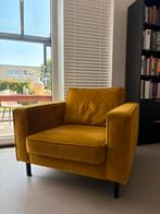 WOOOD velvet Fauteuil Robin fluweel okergeel, Huis en Inrichting, Ophalen, Gebruikt, 75 tot 100 cm