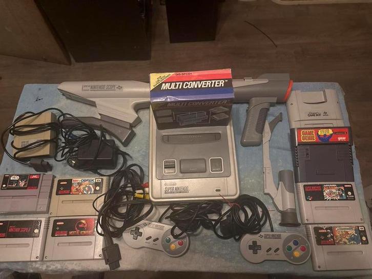 Super Nintendo (SNES) Compleet Pakket!, Spelcomputers en Games, Spelcomputers | Nintendo Super NES, Gebruikt, Met 2 controllers