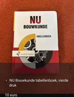 NU bouwkunde tabellenboek, Ophalen of Verzenden, Zo goed als nieuw, Overige onderwerpen