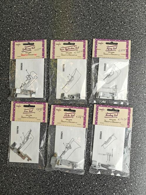 Lockmachine voetjes voor hobbylock, huskylock of coverlock, Hobby en Vrije tijd, Naaimachines en Toebehoren, Zo goed als nieuw