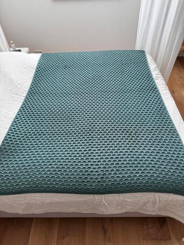 Mooie zeegroene plaid/deken 200x135cm zgan beschikbaar voor biedingen