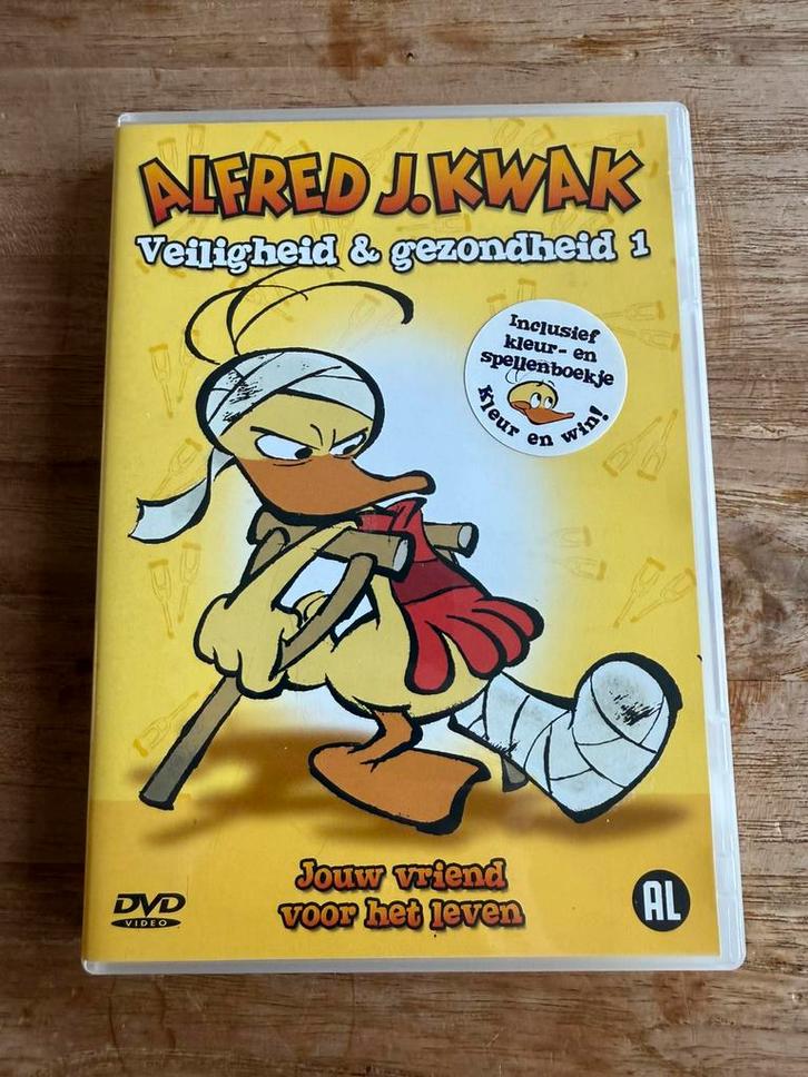 Alfred J. Kwak - Veiligheid & Gezondheid 1 DVD origineel, Cd's en Dvd's, Dvd's | Tekenfilms en Animatie, Gebruikt, Europees, Alle leeftijden