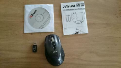 Draadloze lasermuis van Trust Mi-7770c (Carbon Editie), Computers en Software, Muizen, Zo goed als nieuw, Muis, Draadloos, Ophalen of Verzenden