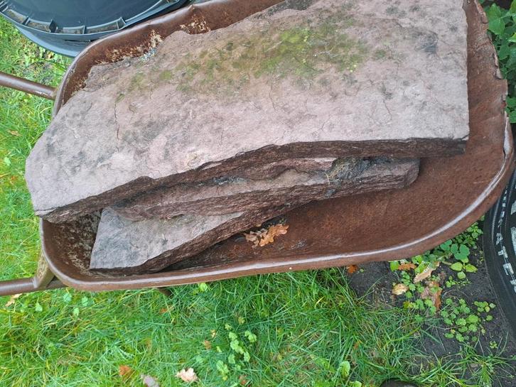 Bruine Stapstenen / Flagstones, Tuin en Terras, Tegels en Klinkers, Ophalen