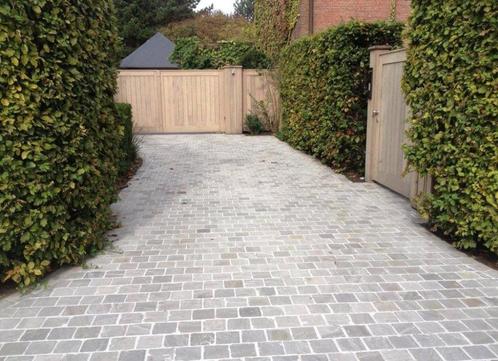 Kandla Grey kassei kinderkoppen kinderkop 14x14x5/7 14x14, Tuin en Terras, Tegels en Klinkers, Nieuw, Klinkers, Natuursteen, 10 m² of meer