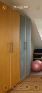 Pax deuren 50x229 cm - Houtkleur en melkglas, Ophalen, Gebruikt, 200 cm of meer, 50 tot 100 cm